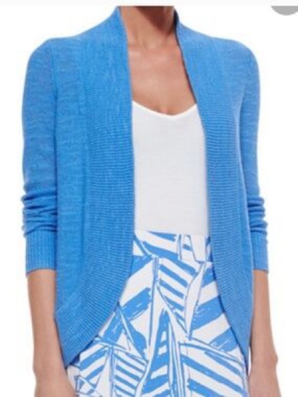 NWT Lilly Pulitzer $138 Bright Blue Open-Front Cardigan
